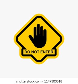 Hand stop warning sign icon design vector