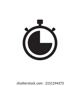 Hand Stopwatch, Timer Icon Vector Isolated on White Background