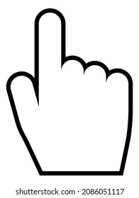Hand with straight finger icon. Click cursor