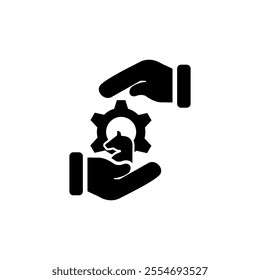 hand and strategy icon. Problem Solving and Solution icon vector