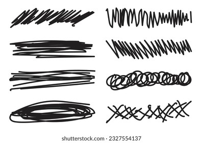 hand stroke erase line with black color