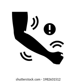 hand stroke glyph icon vector. hand stroke sign. isolated contour symbol black illustration