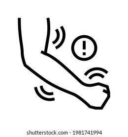 hand stroke line icon vector. hand stroke sign. isolated contour symbol black illustration