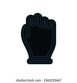 Hand Strong Sign Icon Vector Flat Design For Web