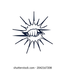 Hand Strong Template vector icon illustration design