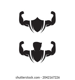 Hand Strong Template vector icon illustration design