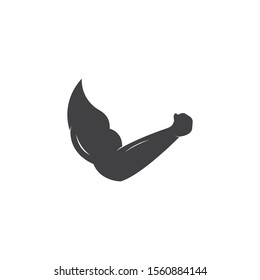 
Hand strong vector icon logo template