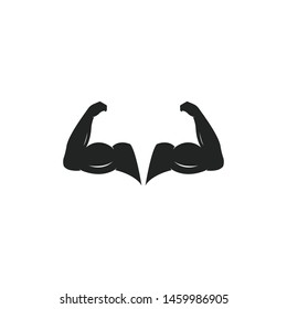 Hand strong vector icon template