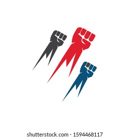 Hand strong vector logo and symbol 