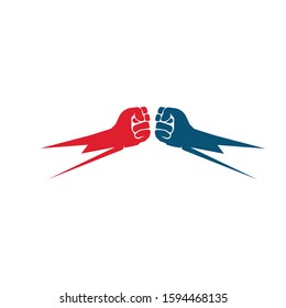 Hand strong vector logo and symbol 