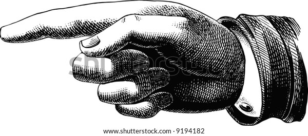 Hand Style Ancient Engraving Stock Vector (Royalty Free) 9194182