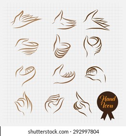 Hand Style Icon. Vector Illustration Eps.10