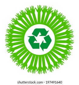 Hand style save the Earth  idea
