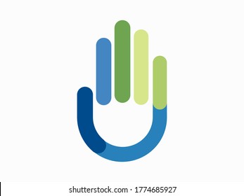 Logotipo de línea estilizada a mano, logotipo de estilo lineal colorido a mano, diseño de logotipo de cinco marcas altas