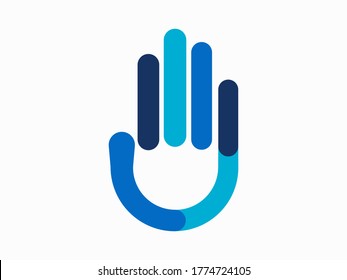 Logotipo de línea estilizada a mano, logotipo de estilo lineal colorido a mano, diseño de logotipo de cinco marcas altas