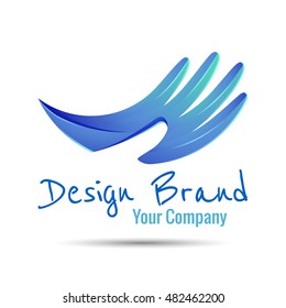 Logo de línea estilizada a mano. Dibujo de diseño vectorial abstracto creativo y colorido. Plantilla para su empresa.