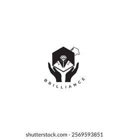 Hand Support diamond black logo