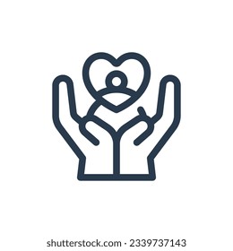 ilustración de icono de vector de soporte manual
