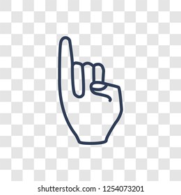 hand Swear icon. Trendy linear hand Swear logo concept on transparent background from Hands collection