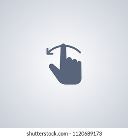Hand swipe left icon, vector best flat icon on white background , EPS 10