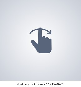 Hand swipe right icon, vector best flat icon on white background , EPS 10
