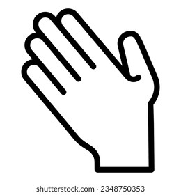 Hand swipe right line icon. Flick right vector illustration isolated on white. Waving hand outline style designed for and app. Eps 10.