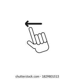 hand swipe vector icon design template