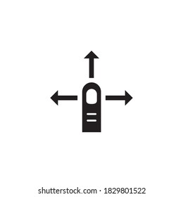 plantilla de diseño de icono de desplazamiento de mano