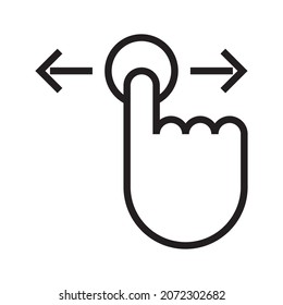 plantilla de diseño de icono de desplazamiento de mano