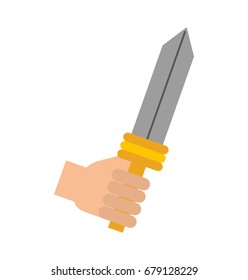 hand with sword weapon warrior game