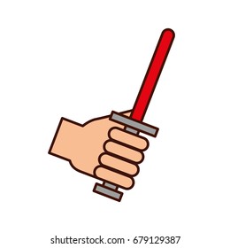 hand with sword weapon warrior game