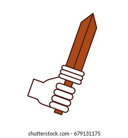hand with sword weapon warrior game