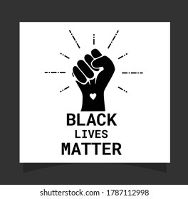 Hand Symbol Black Lives Matter Protest Stock Vector (Royalty Free ...