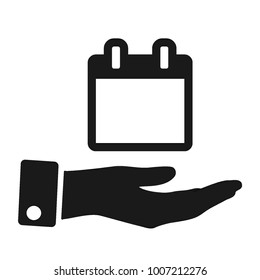 hand symbol calendar sign icon