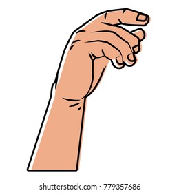 Hand symbol cartoon