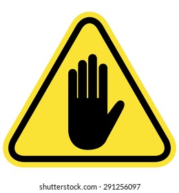 Hand symbol hazard