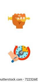 Hand symbol icon set