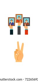 Hand symbol icon set