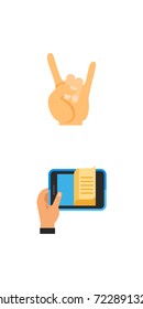 Hand symbol icon set