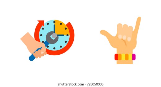 Hand symbol icon set