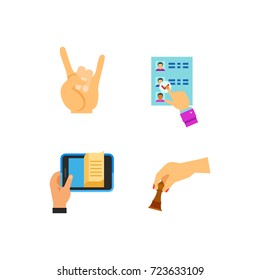Hand symbol icon set