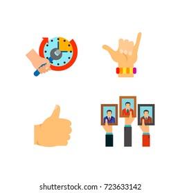 Hand symbol icon set