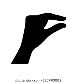 Hand symbol icon vector. Hand illustration sign. Symbol shown by the hand sign.