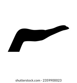 Vector de icono de símbolo de mano. Signo de ilustración manual. Símbolo mostrado por el signo de la mano.