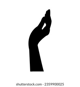 Vector de icono de símbolo de mano. Signo de ilustración manual. Símbolo mostrado por el signo de la mano.