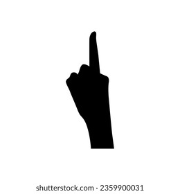 Hand-Symbol-Vektorgrafik. Handillustrationszeichen. Symbol mit dem Handzeichen.