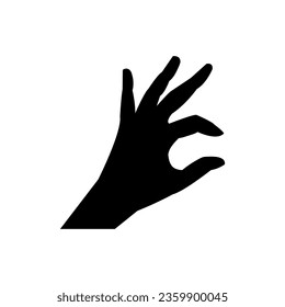Vector de icono de símbolo de mano. Signo de ilustración manual. Símbolo mostrado por el signo de la mano.