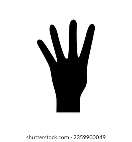 Hand symbol icon vector. Hand illustration sign. Symbol shown by the hand sign.