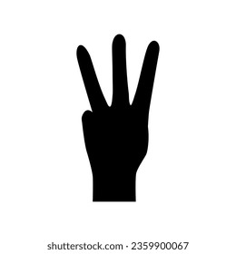 Hand symbol icon vector. Hand illustration sign. Symbol shown by the hand sign.