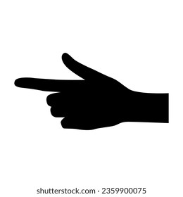 Hand symbol icon vector. Hand illustration sign. Symbol shown by the hand sign.